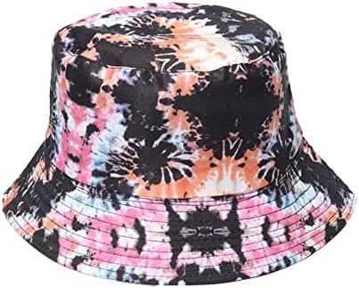 טיולים כובע 3 ד מודפס ססגוני דלי כובעי נקבה אופנה מזדמן בנדנו מתקפל שמשיה כובע גן כובע גבירותיי מגן