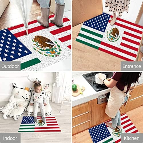 ראמטק מקסיקני ואמריקאי דגל שפשפת 24 * 16 בכניסה שטיח רצפת מחצלות דקורטיבי עבור בית משרד אמבטיה מטבח מקלחת אנטי להחליק שטיח רצפת מחצלות