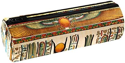תיק איפור קטן, כיס רוכסן מארגן קוסמטי לנשים ונערות, אמנות בציר שבטי אתני מצרי עתיק