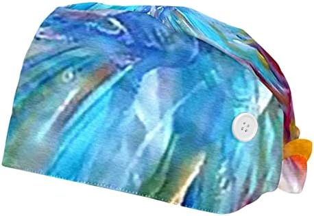 כובע עבודה עם כפתורים של סרט זיעה עניבת כובעי בופנט אחורי, אלמוג ים