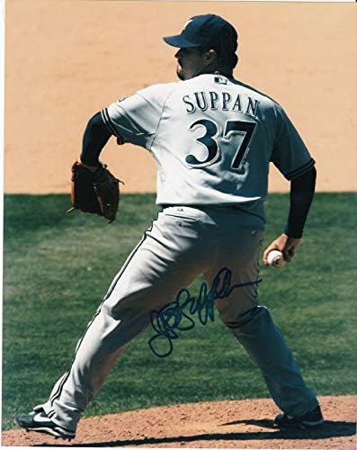 ג'ף סופאן מילווקי ברוארס פעולה חתומה 8x10 - תמונות MLB עם חתימה