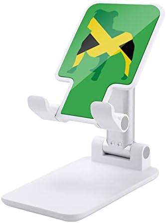 דגל פיטבול ג'מייקה מודפס שולחן עבודה שולחן עבודה מתקפל מחזיק טלפון סלולרי מתכוונן אביזרי שולחן עבודה למשרד נסיעות