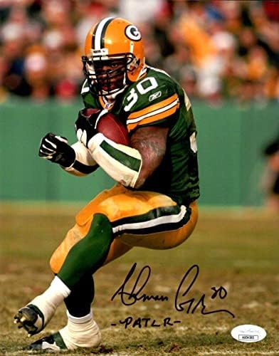 Ahman Green חתום חתימה 8x10 Photo Packers המריץ JSA AB54593 - תמונות NFL עם חתימה