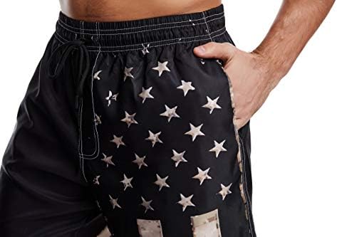 אואר אמריקאי דגל גברים בגד ים שחור ארהב דגל מכנסי שחייה ארהב דגל לוח מכנסיים רחצה חליפות אמריקה חוף מכנסיים קצרים