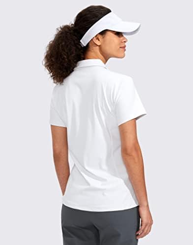 ויודיה נשים של גולף חולצה קצר שרוול עם לרכוס מהיר יבש למתוח טניס צווארון פולו חולצות לנשים גולף בגדים