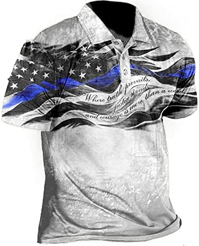חולצות שמלת גברים בקיץ הופעה פטריוטית לגברים יום עצמאות יום דגל אמריקאי חפיסת חולצות קלאסית של חולצות