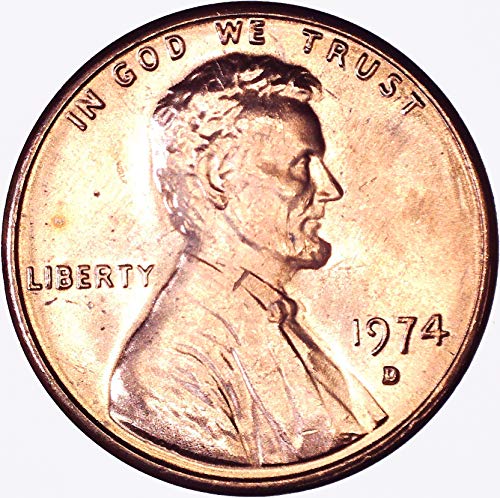 1974 D Lincoln Memorial Cent 1c מבריק לא מחולק