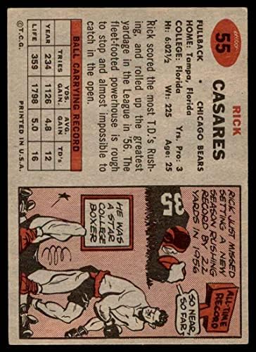 1957 Topps 55 Rick Casares Chicago Bears Ex+ Bears Florida