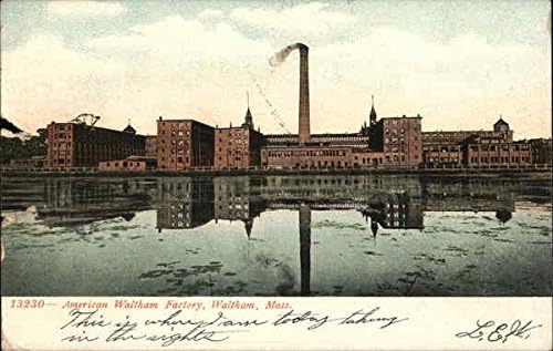 מפעל וולטאם אמריקני וולטאם, מסצ'וסטס מ.א. גלויה עתיקה מקורית