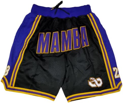 מכנסי כדורסל קצרים לגברים, מכנסיים קצרים של רטרו עם כיסים אימון חדר כושר חדר כושר משנות ה -90 מאווררי רשת מכנסיים קצרים של כדורסל יבש