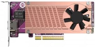 QNAP QM2-2P10G1TB 2 X PCIE GEN3 NVME SSD & 1 X 10GBE PORT CARD כדי לשפר את הביצועים