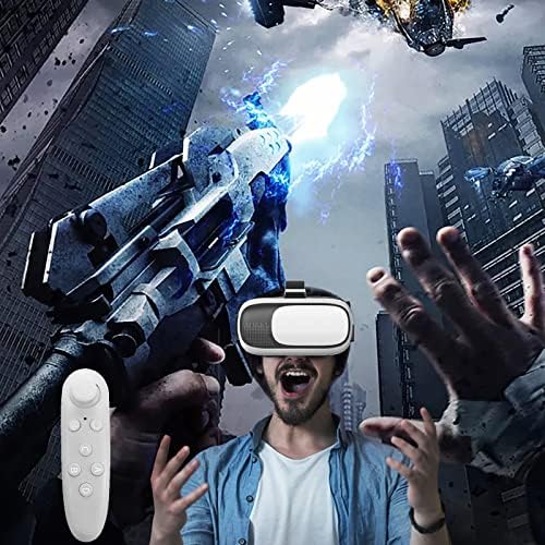 VR משקפיים חכמים, משקפי אוזניות מציאות מדומה תלת מימדית, חיבור Bluetooth אלחוטי לאנדרואיד/iOS/PC, לסרטים ומשחקי וידאו
