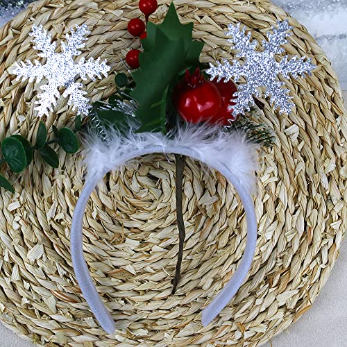 טוביט חג המולד בגימור שיער להקת לבן פתית שלג איילים חג המולד עץ שיער אביזרי נשים פסטיבלים חגיגת מתנה …