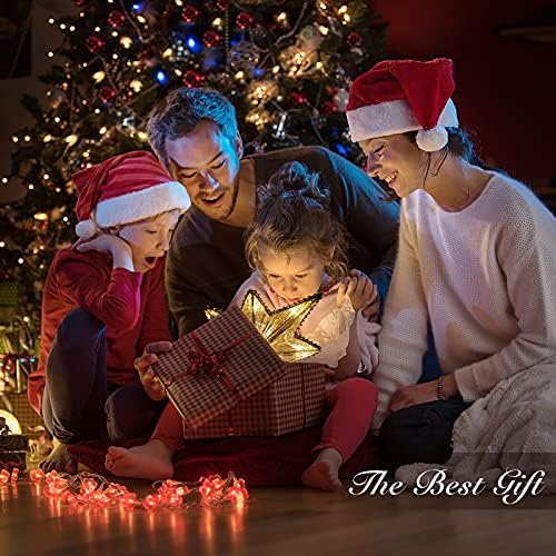 טופר עץ כוכב חג המולד של Lewondr עם אורות, כוכב בית לחם המופעל על סוללה בגודל 16.5 אינץ