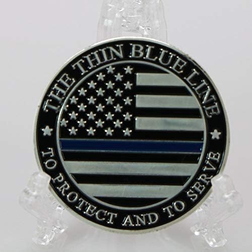 קצין משטרה אמריקאי מטבע קו כחול דק חי חי עניין של משטרת המגן של משטרת אמריקה מטבעות זיכרון מתנות אמנות מתנות למזכרת