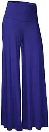Beuu's Premium Premium קפלים מקסי לרגל רחבה מכנסיים פלאצו גאוצ'ו-מותניים גבוהים מכנסיים מכנסיים מכנסיים מזדמנים מכנסיים