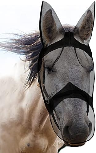 יוניסטרן סוס לטוס מסכות עם אוזניים לנשימה ונוח רכיבה אור שמש הגנת מסכה