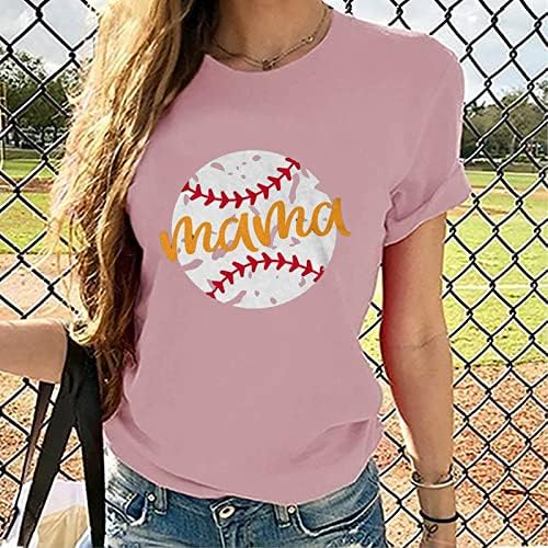 אמא חולצה לנשים בייסבול גרפי טי קיץ מזדמן בייסבול קצר שרוול טיז חולצות 2023 אמא של יום טי חולצות