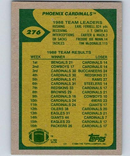 1989 Topps 276 Neil Lomax Cardinals Tl NFL כרטיס כדורגל NM-MT