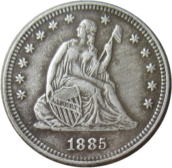 ארהב 25 סנט דגל 1885 מטבע זיכרון מעתק מצופה כסף