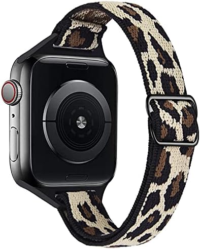 ויזום נמתח רזה סולו לולאה רצועות תואמות ל- Apple Watch 38 ממ 40 ממ 41 ממ דקיקות לנשים אלסטיות ניילון צמיד כף היד לסדרת רצועות IWatch 7/6/SE/5/4/3/2
