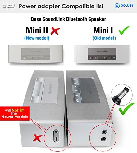 מתאם A-Power AC עבור כבל ארוך 6.6ft Bose Bose Soundlink מיני רמקול Bluetooth ו- Bose SoundDock XT 626209-1300 359037-1300 PSA10F-12 מיתוג