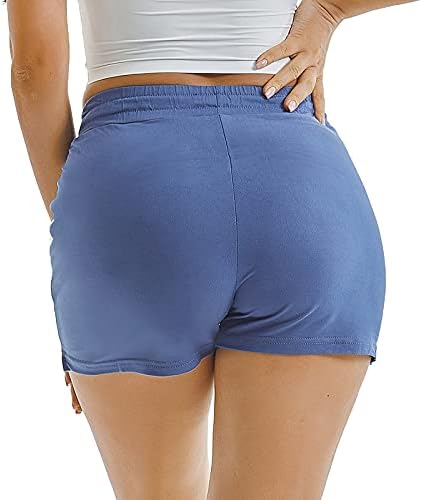 מכנסיים קצרים לנשים בקיץ מזדמן נוח טרקלין טהור צבע חוף מכנסיים קצרים רחבים מותניים גבוהים מכנסיים קצרים אופנוענים מכנסיים אתלטים