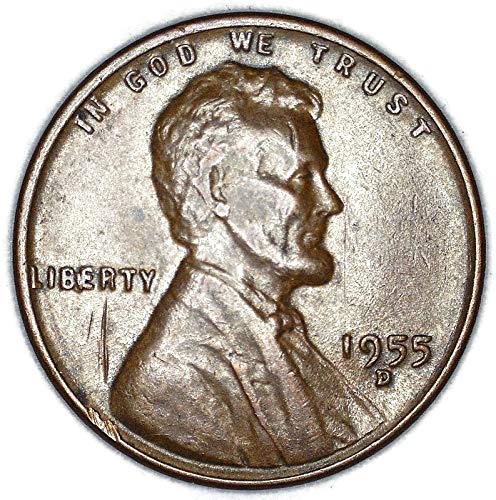 1955 D Lincoln Weat Bie Error Cent טוב