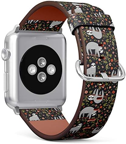 תואם לסדרת Apple Watch 5, 4, 3, 2, 1 צמיד עור צמיד להחלפת פס אביזר + מתאמים - עצלנות מצחיקה על העץ