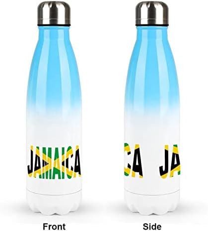 דגל ג'מייקני 17oz בקבוק מים ספורט נירוסטה ואקום מבודד צורת קולה בקבוק ספורט לשימוש חוזר