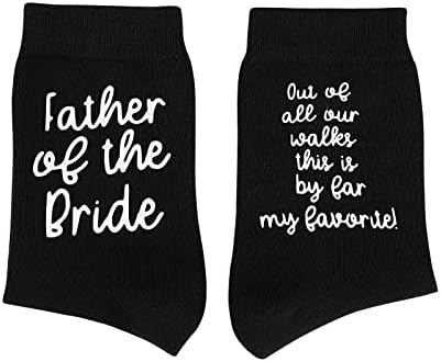 Udobuy אבי של גרביים הכלה/גרבי מתנה לחתונה/גרבי הליכה לחתונה/מתנה בהתאמה אישית מכל כלה/גרבי יום חתונה/חתונה מותאמת אישית/תיק מתנה