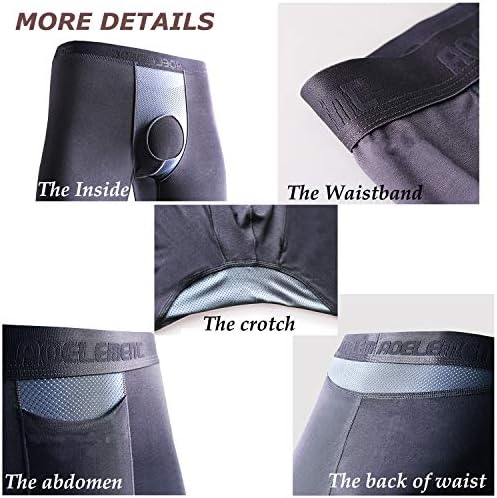 גברים של תחתונים תרמיים מכנסיים מודאלי תרמית מכנסי תחתונים ארוכים מכנסיים תחתונים עם נרתיק נפרד