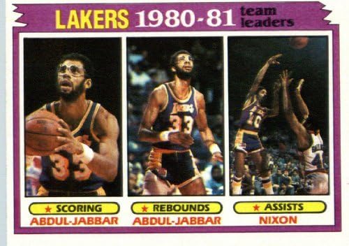 1981 כרטיס כדורסל Topps 55 לוס אנג'לס לייקרס