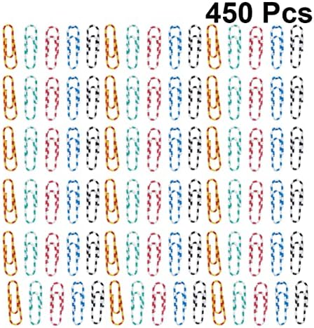קטעי נייר צבעוניים של Nuobesty 1350 PCS אקראיים רב-פונקציונליים לקובץ Multi-Zebra Clip Clip Clore MM נייר צבעוני